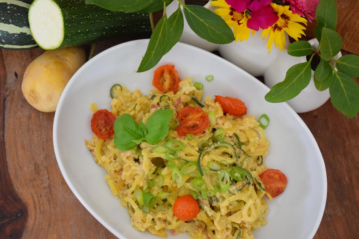 Rezeptbild: Kartoffel-Zucchini-Carbonara