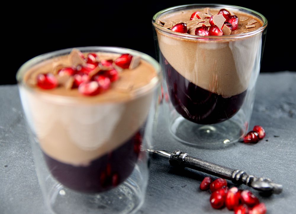 Rezeptbild: Granatapfel Schokoduett