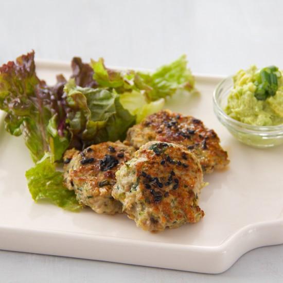 Rezeptbild: Truthahnfrikadellen mit Wasabi Guacemole