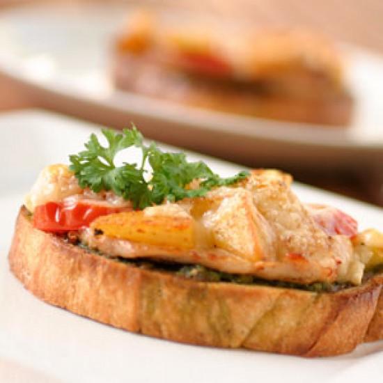 Rezeptbild: Kotelett auf Bärlauch-Croûton
