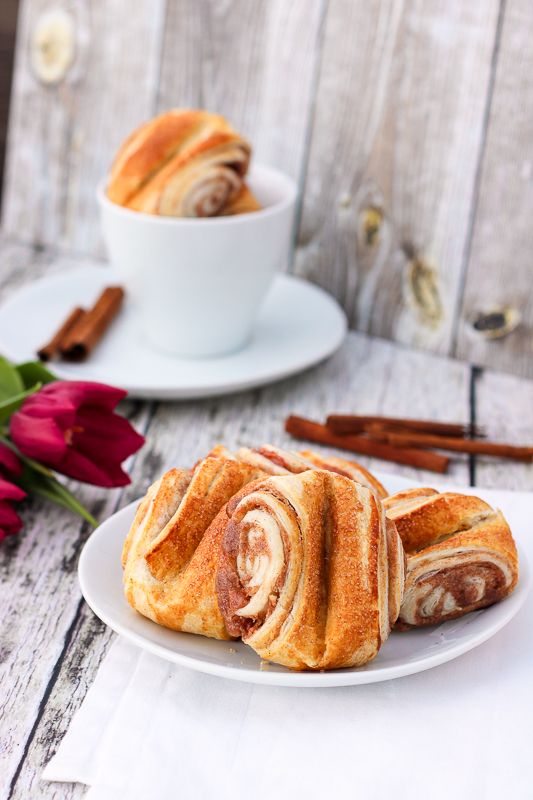 Rezeptbild: Franzbrötchen mit Marzipan und Zimt