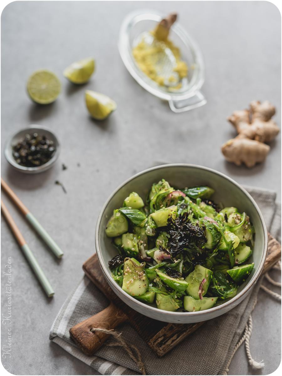 Rezeptbild: Asiatischer Gurkensalat mit Wakame
