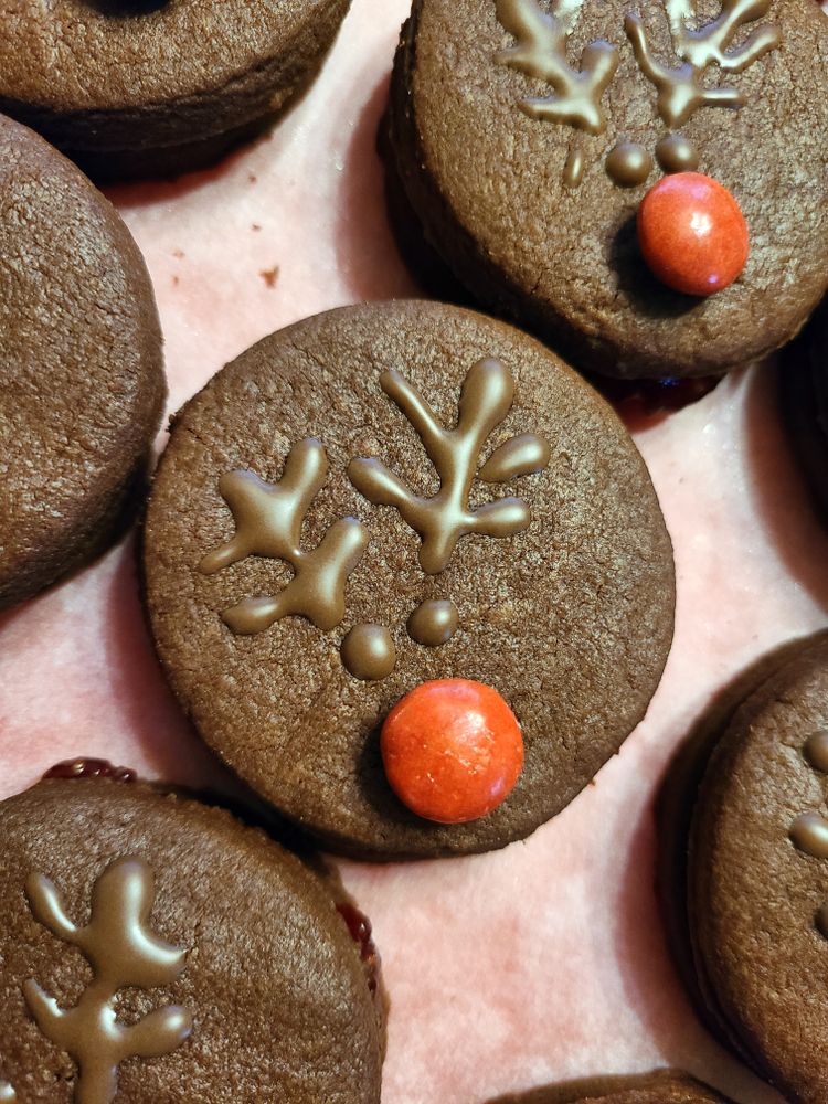 Rezeptbild: Glutenfreie Schoggi Rentier Guetsli