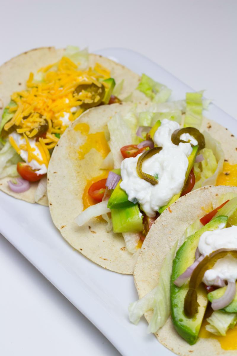 Rezeptbild: Veggie Tacos mit crispy Cheese