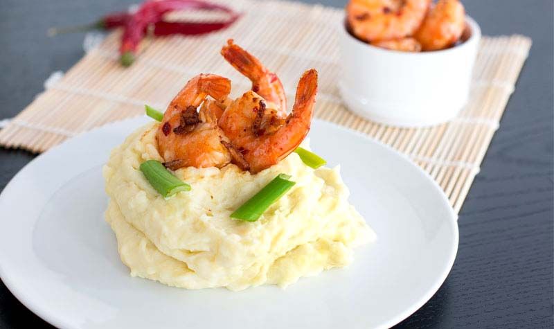 Rezeptbild: Shrimps mit Kokos-Kartoffel-Püree