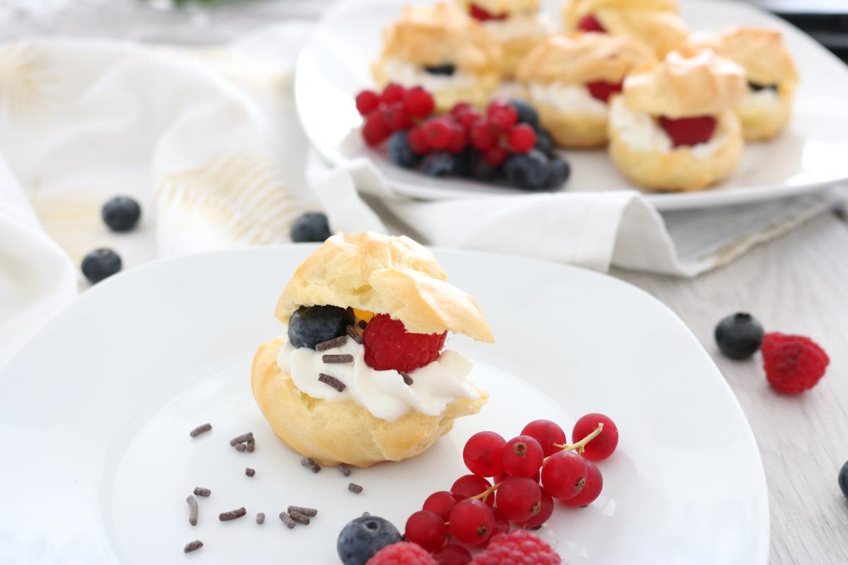 Rezeptbild: Windbeutel mit Vanillecreme - zuckerfrei