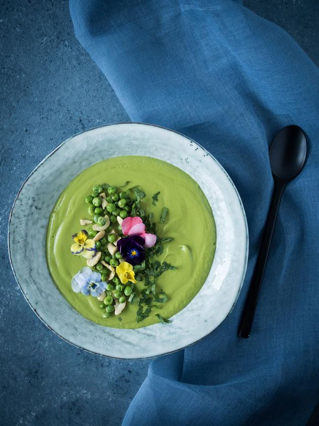 Rezeptbild: Cremige Erbsensuppe 