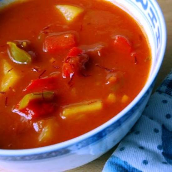 Rezeptbild: Safran-Paprikasuppe