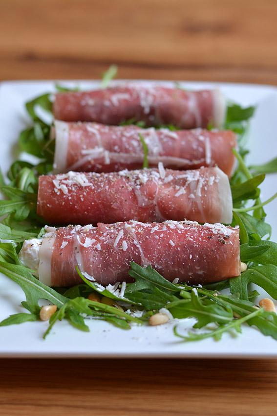 Rezeptbild: Parmaschinkenröllchen
