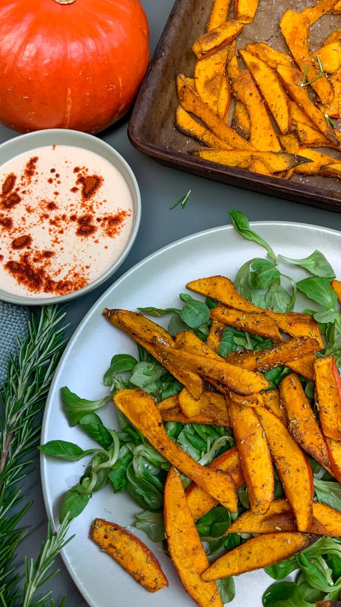 Rezeptbild: Knusprige Kürbis Pommes