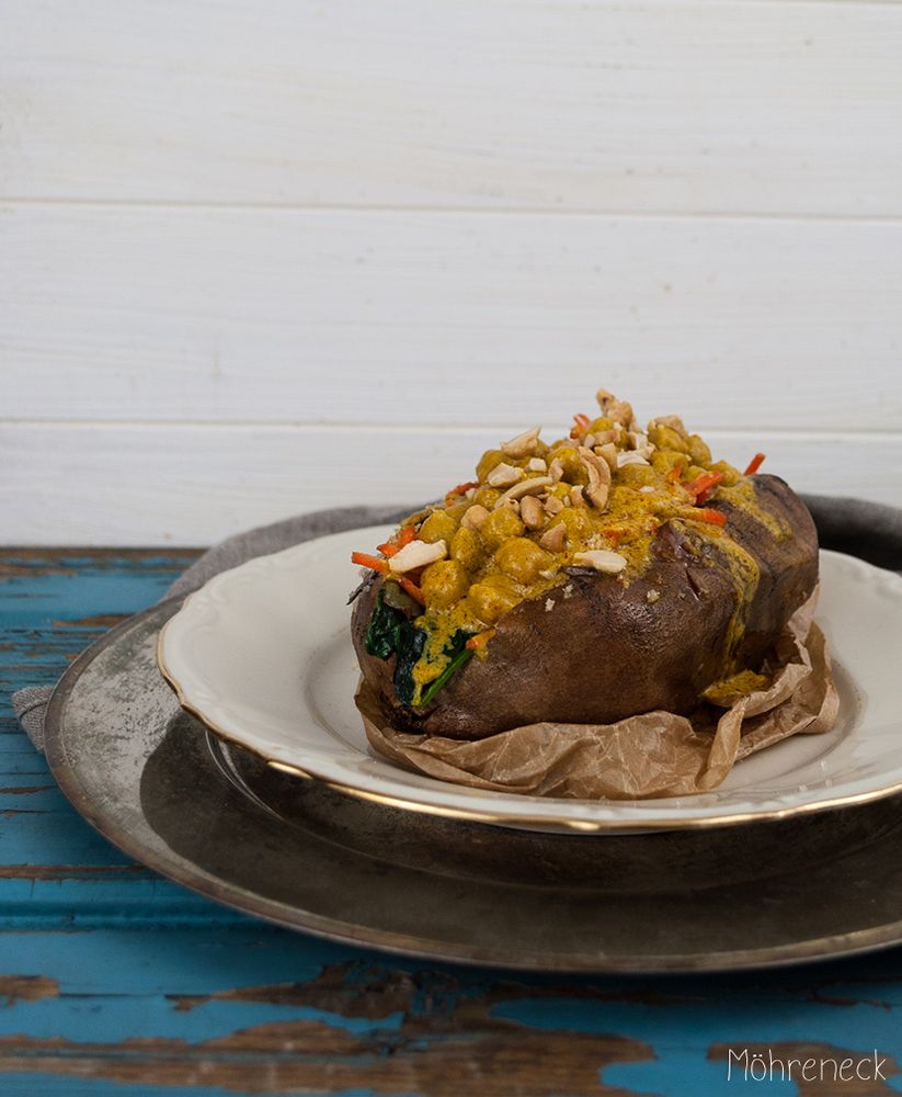Rezeptbild: Kumpir mit Kichererbsencurry