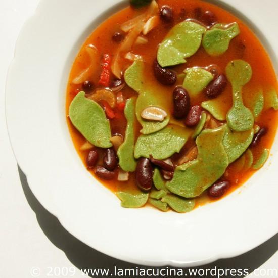 Rezeptbild: Bohnen und Pasta-Zuckerschoten