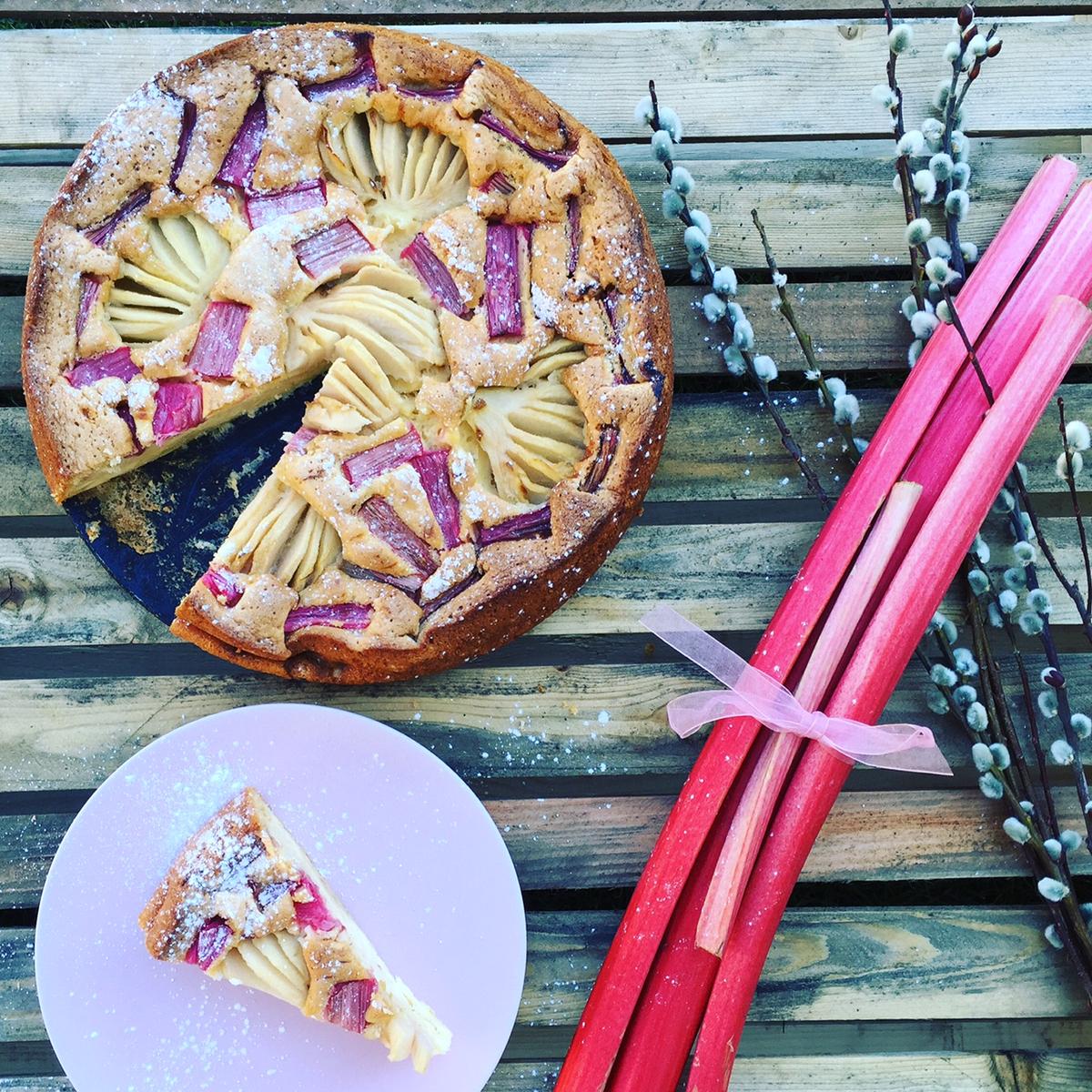 Rezeptbild: Birnen Rhabarber Tarte