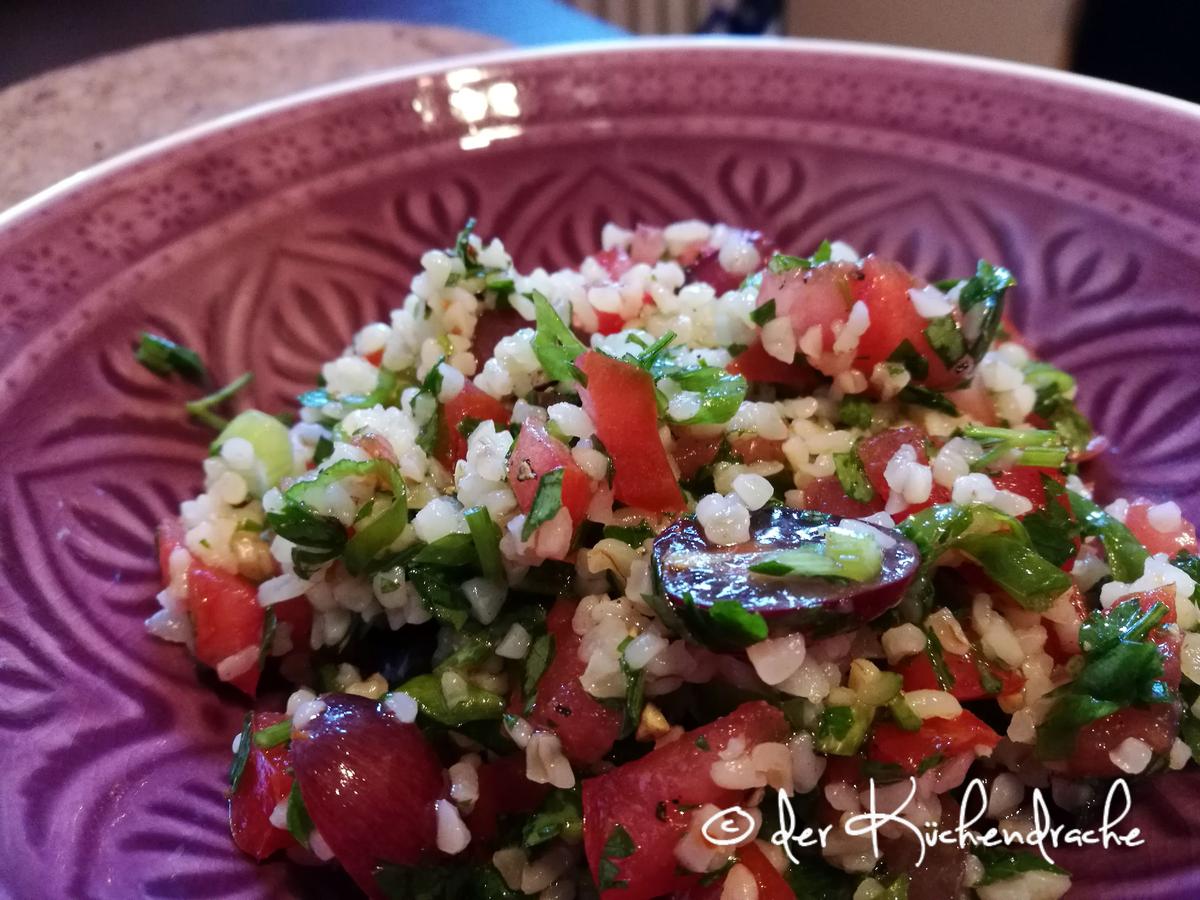 Rezeptbild: Taboulé mit roten Trauben