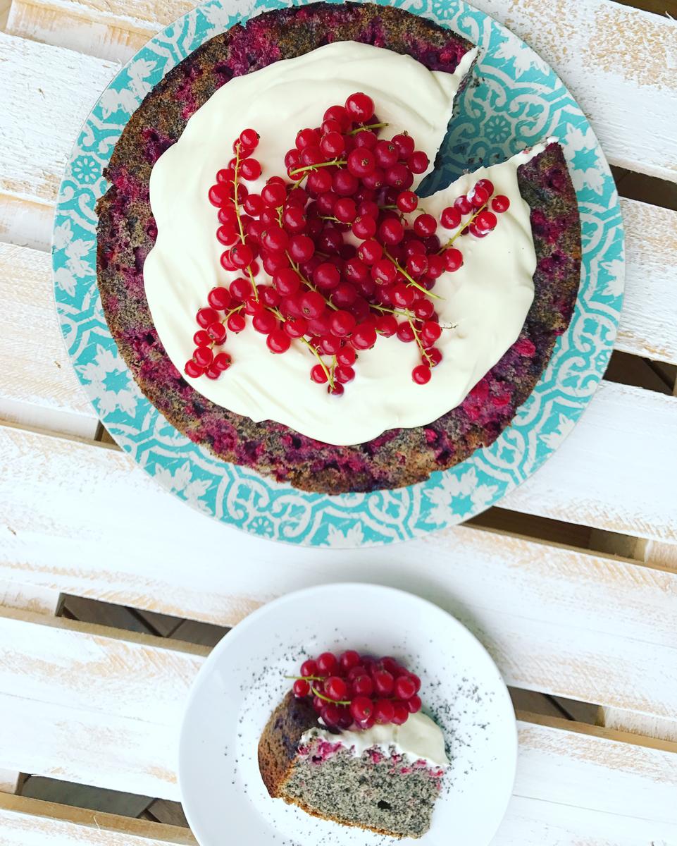 Rezeptbild: Johannisbeer Mohnkuchen
