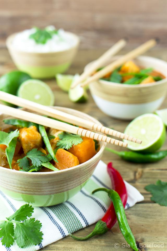Rezeptbild: Thai Fisch-Curry mit Süßkartoffeln