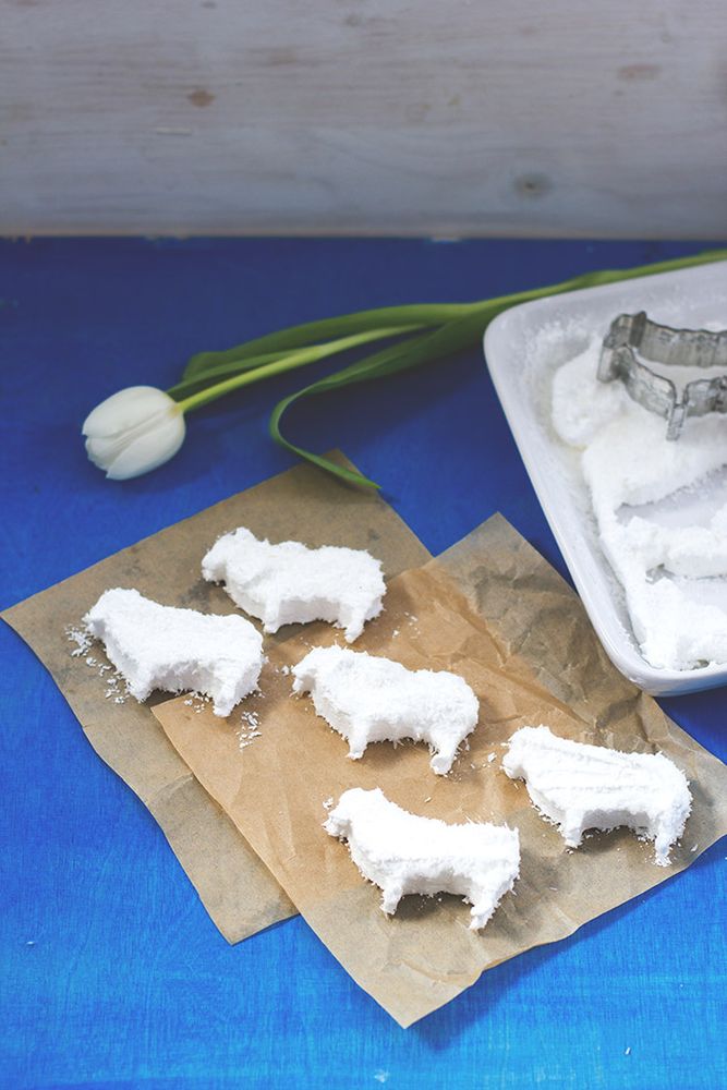 Rezeptbild: Süße Marshmallow-Kokos-Schäfchen