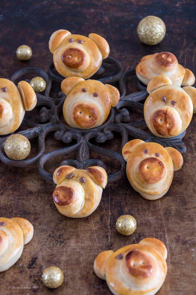 Rezeptbild: Glücksschweinchen zu Silvester