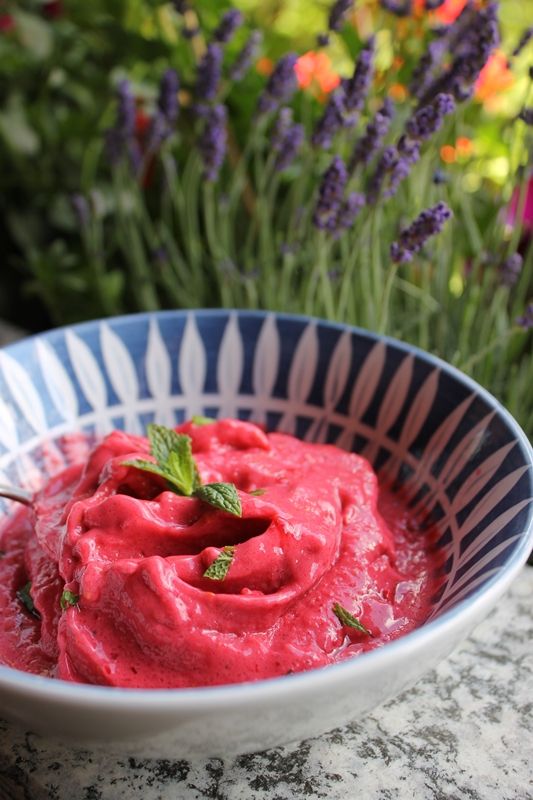 Rezeptbild: Himbeer-Minz-Eis