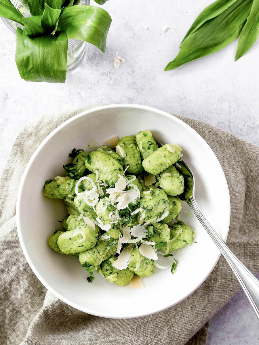 Rezeptbild: Glutenfreie Bärlauchgnocchi