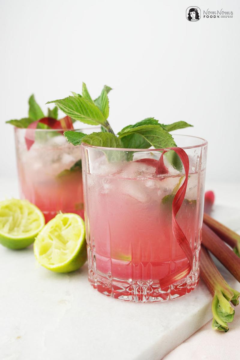 Rezeptbild: Rhabarber-Minze-Mojito & Rhabarber-Minze-Sirup