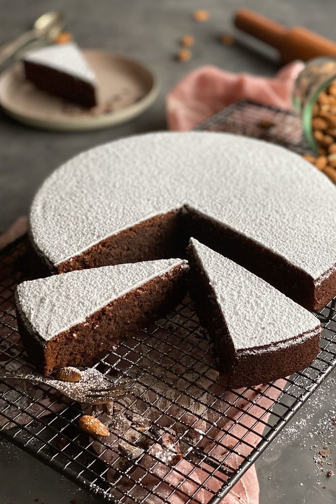 Rezeptbild: Torta Caprese – di Capri (Schoko-Mandelkuchen)