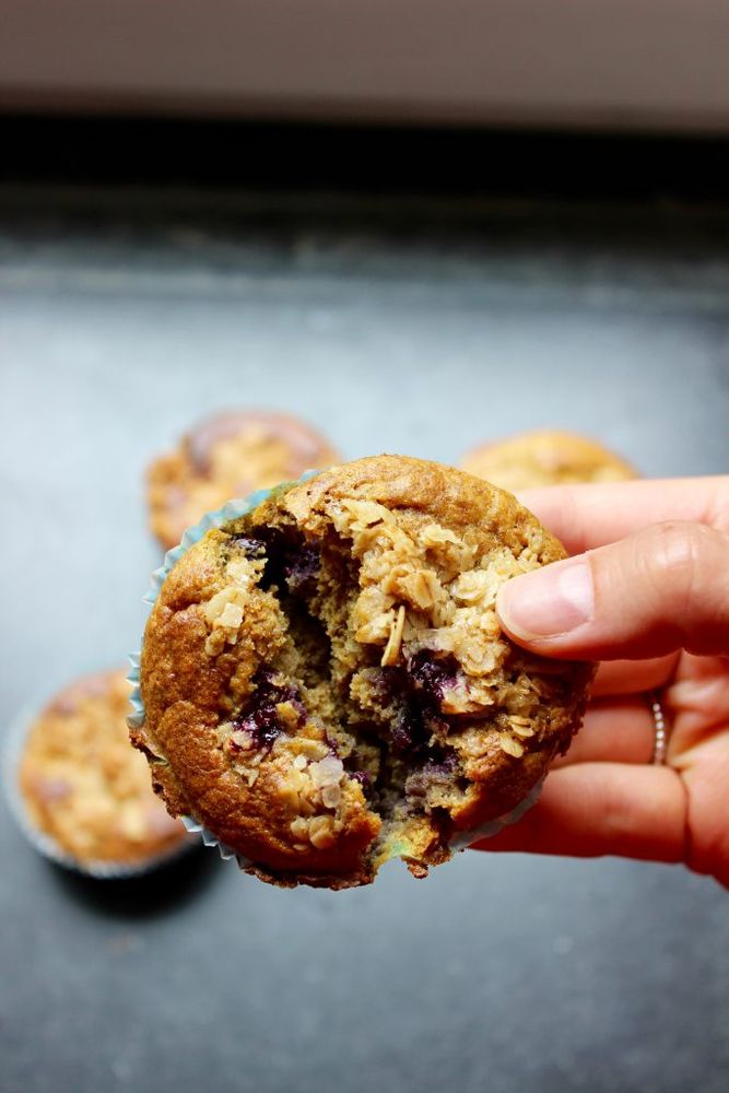 Rezeptbild: Kurkuma Heidelbeer Muffins