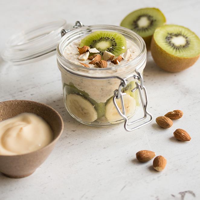 Rezeptbild: Bananen-Kiwi Overnight Oats