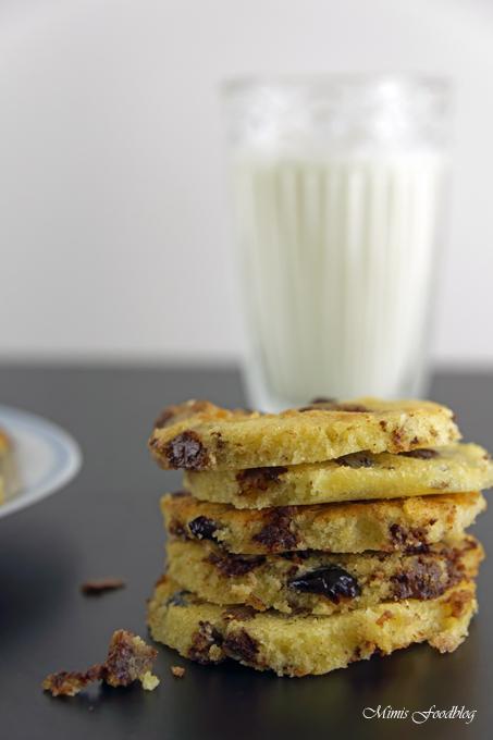 Rezeptbild: Cranberry-Schoko-Cookies mit Limette ~ ein Ausflug in die amerikanische Patisserie