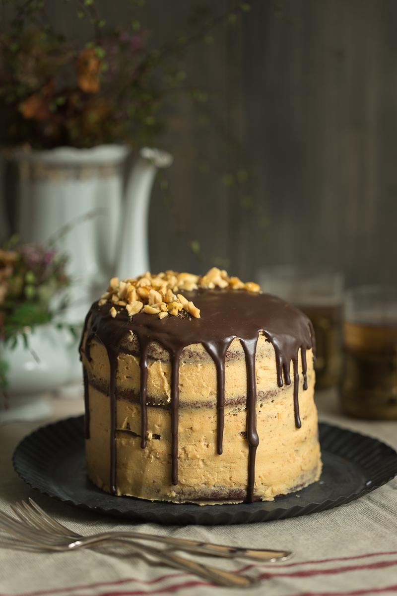 Rezeptbild: Schokolade Erdnussbutter Torte