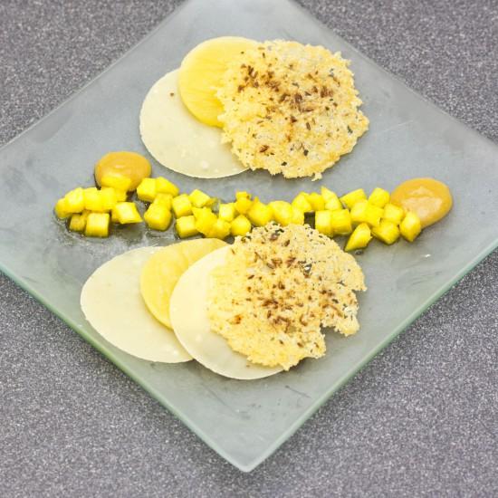 Rezeptbild: Bergkäse mit Ananasvariation