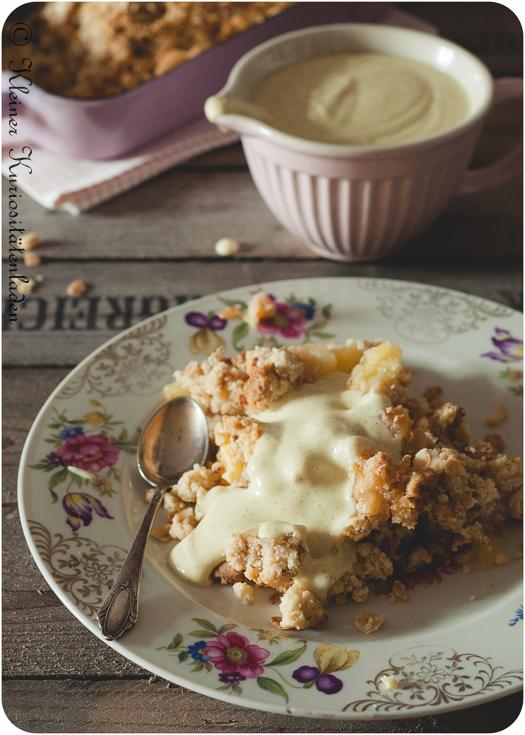 Rezeptbild: Apple Cumble mit Vanillesauce