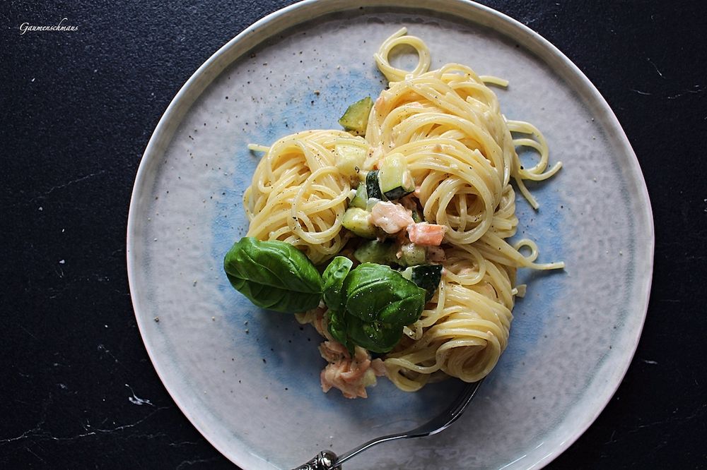 Rezeptbild: Cremige Lachs Pasta