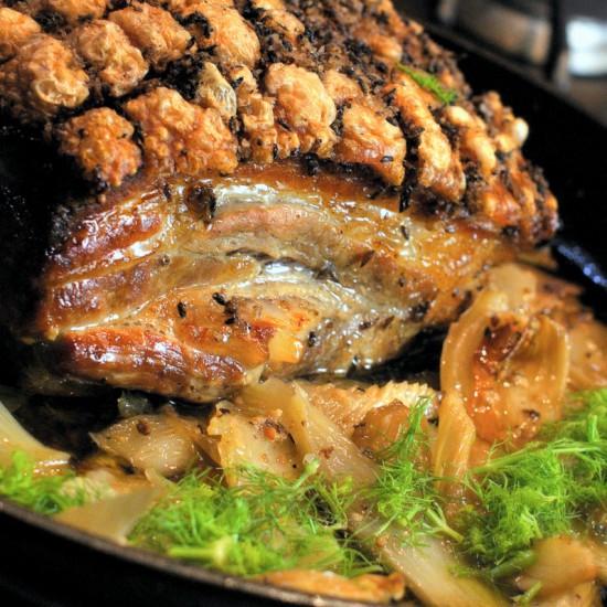 Rezeptbild: Schweinebauch mit Fenchel