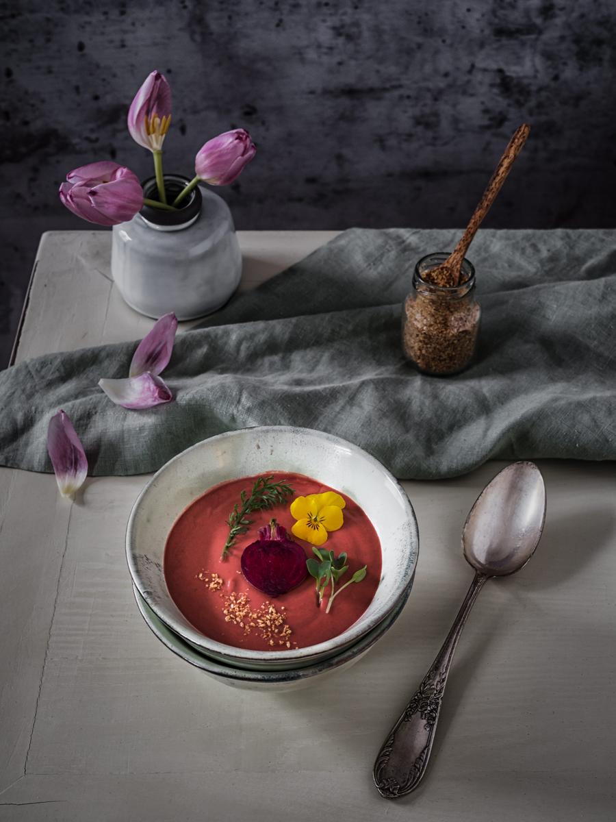 Rezeptbild: Ayurvedische Rote Beete Suppe mit Kokosmilch