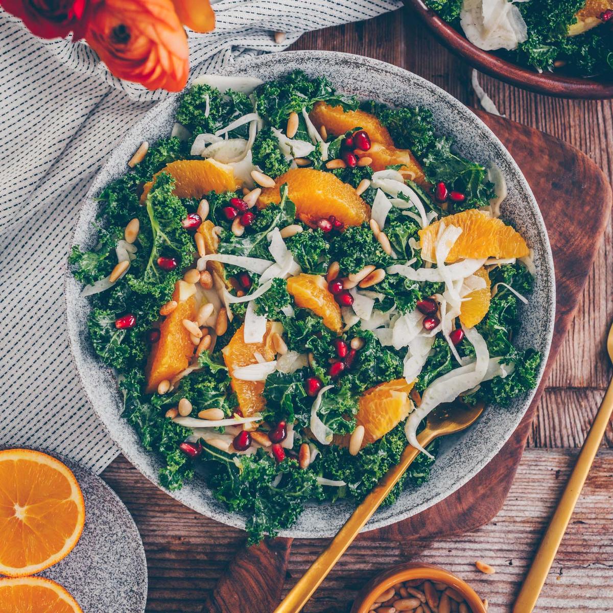 Rezeptbild: Kale Salat mit Orange und Fenchel