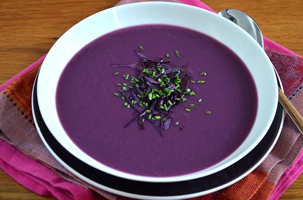 Rezeptbild: Rotkohlcremesuppe