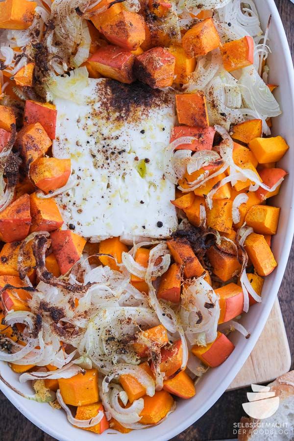 Rezeptbild: Baked Feta mit Kürbis in 30 Minuten