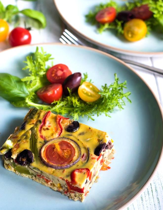 Rezeptbild: Italienische Frittata mit buntem Gemüse