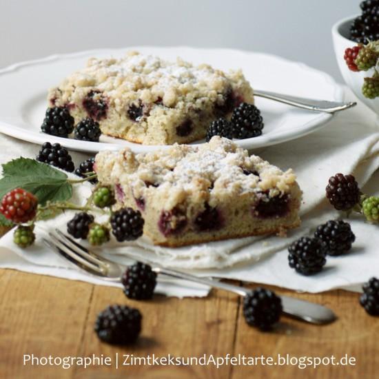 Rezeptbild: Brombeer-Mandelkuchen mit Vanille-Mandel-Streuseln