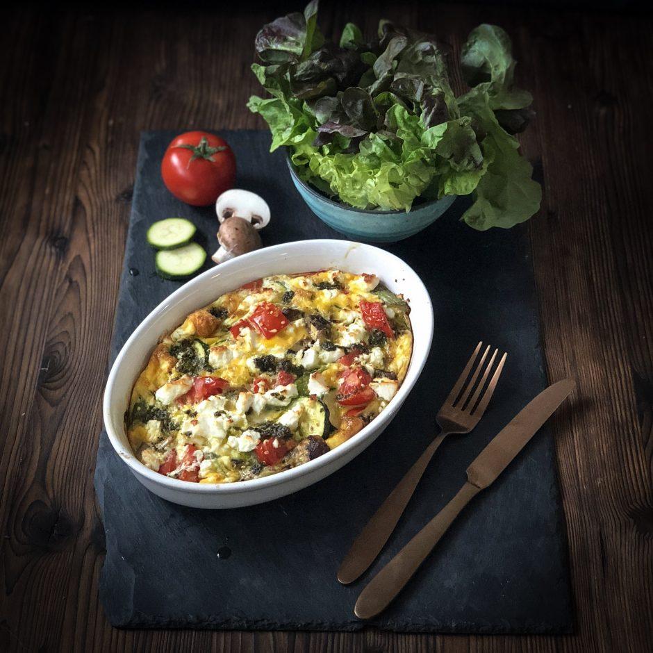 Rezeptbild: MEDITERRANER LOW CARB GEMÜSEAUFLAUF