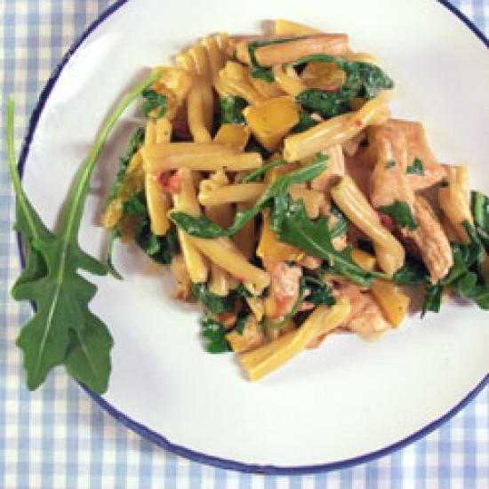 Rezeptbild: Rucola-Hähnchen-Pfanne