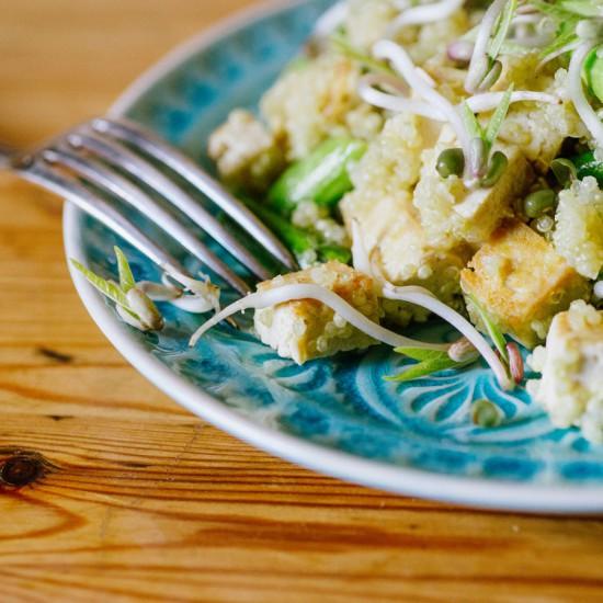 Rezeptbild: Quinoa Spargelpfanne