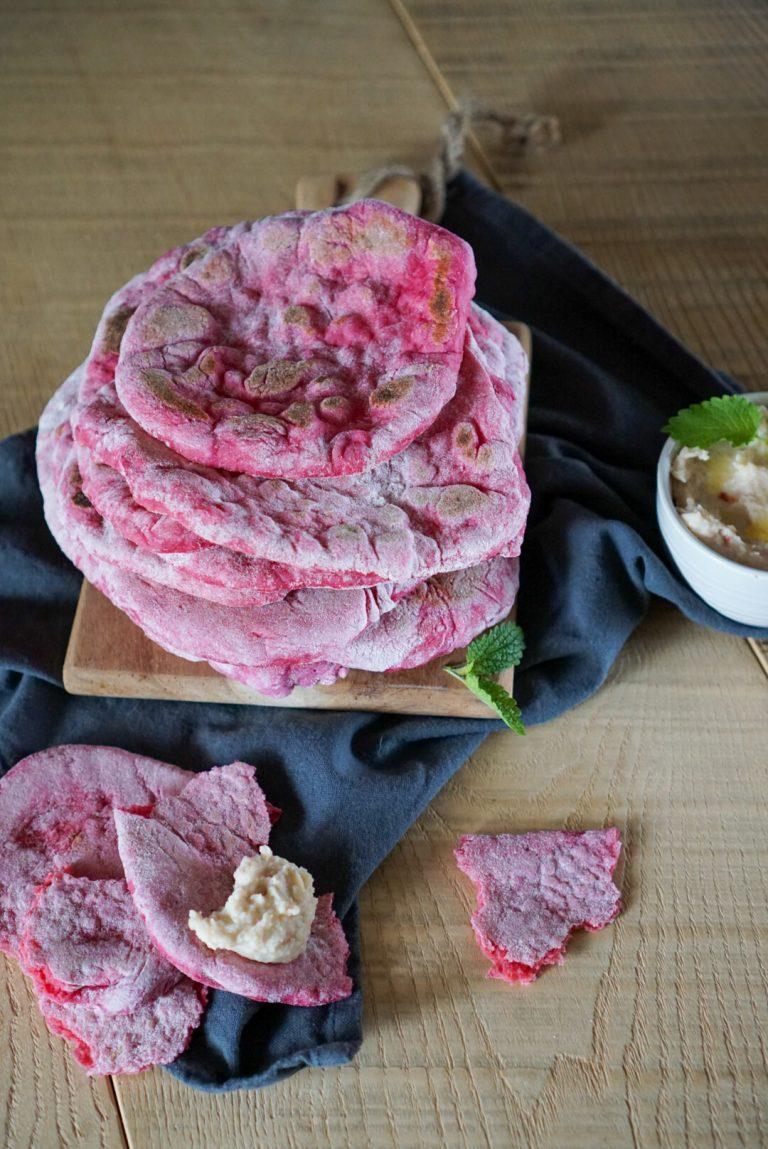 Rezeptbild: Naanbrot - Pretty in Pink mit Rote Beete Saft