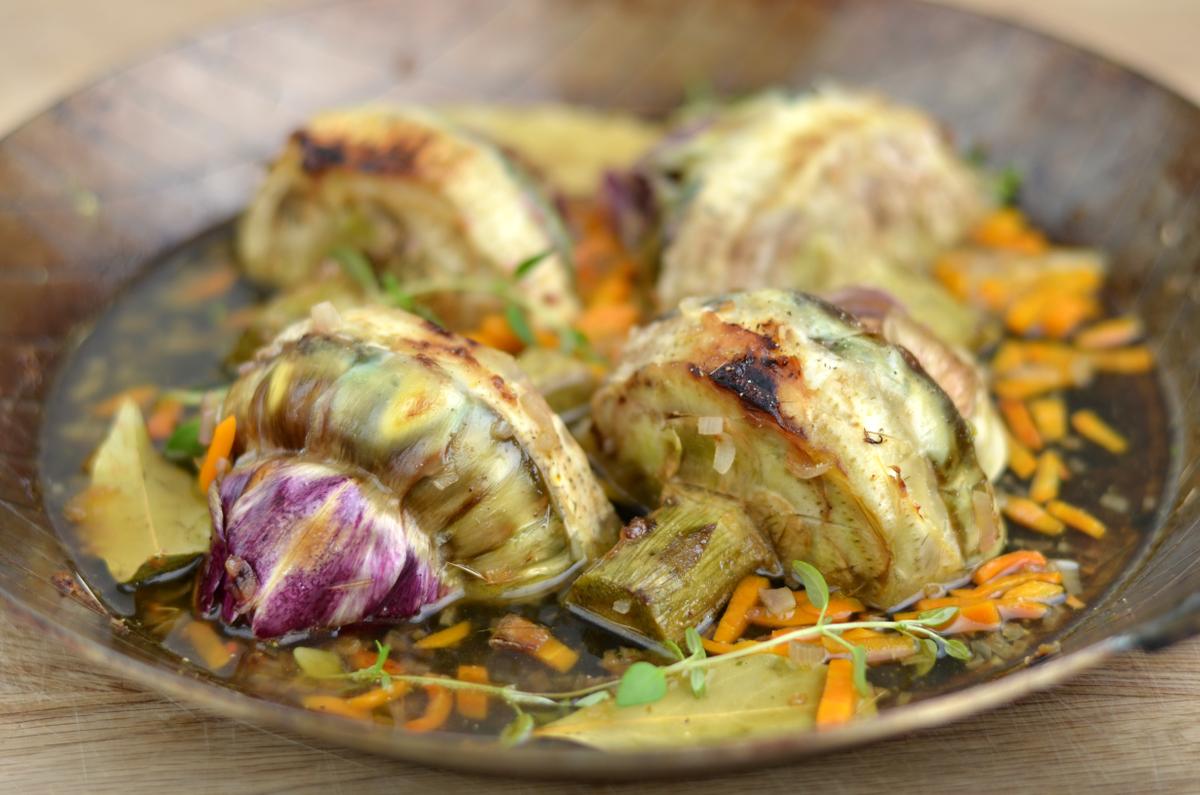 Rezeptbild: Artischocken in Weißwein