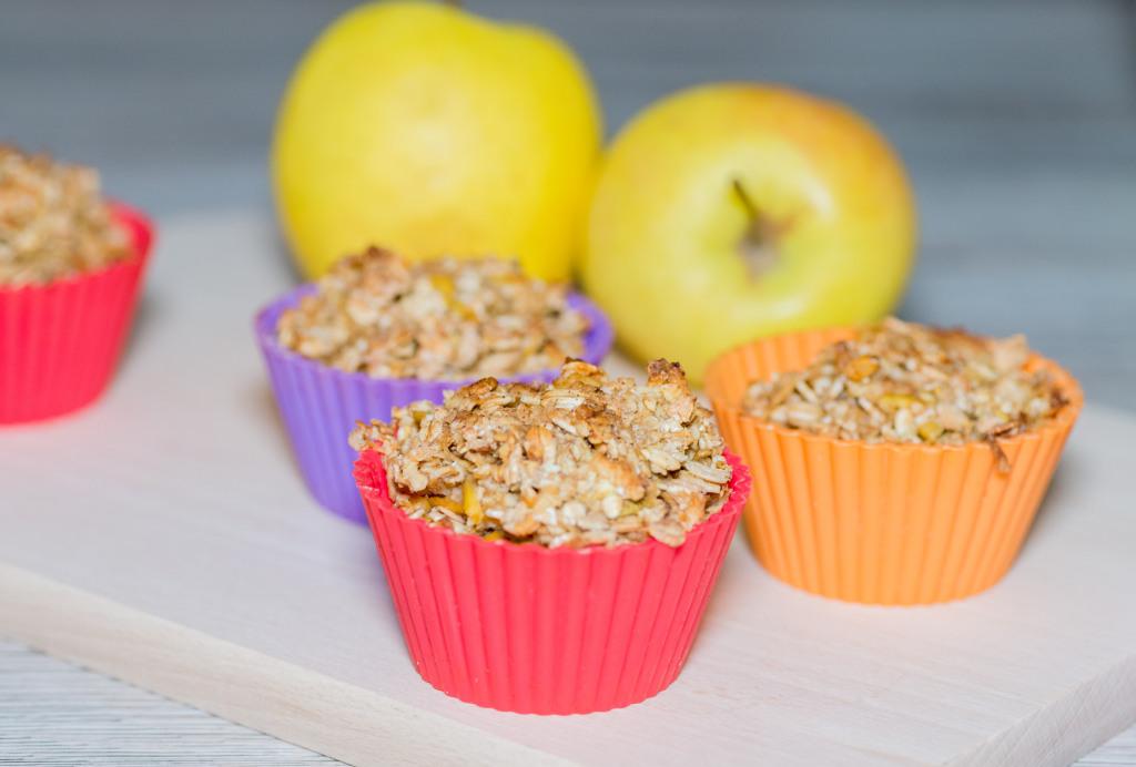 Rezeptbild: Haferflocken-Apfel Muffins