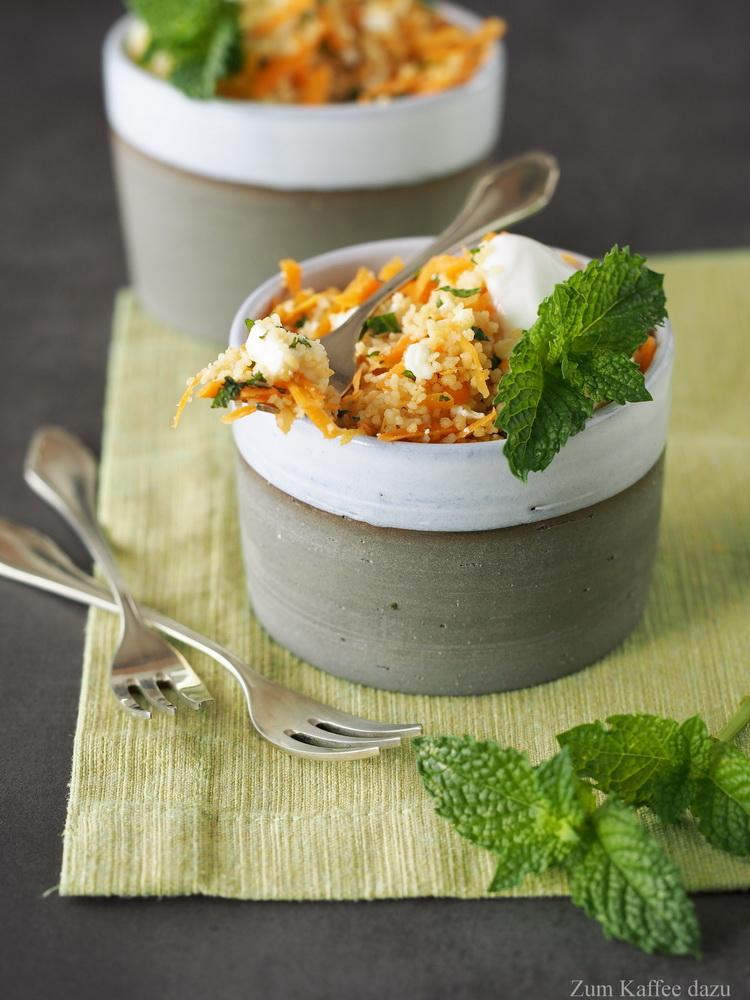 Rezeptbild: Couscous-Salat mit Feta, Minze und Karotte