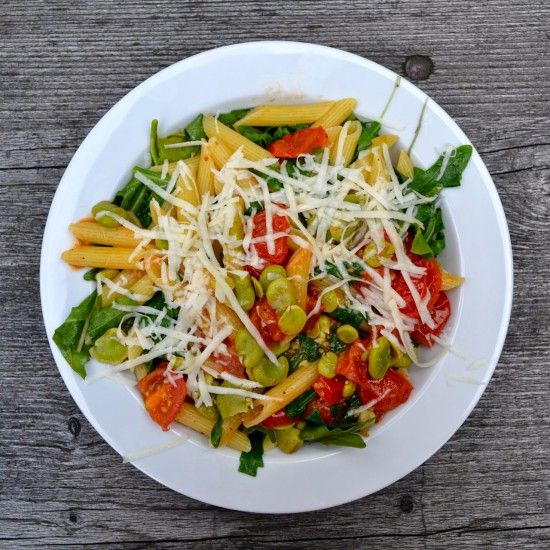 Rezeptbild: Pasta mit Dicken Bohnen