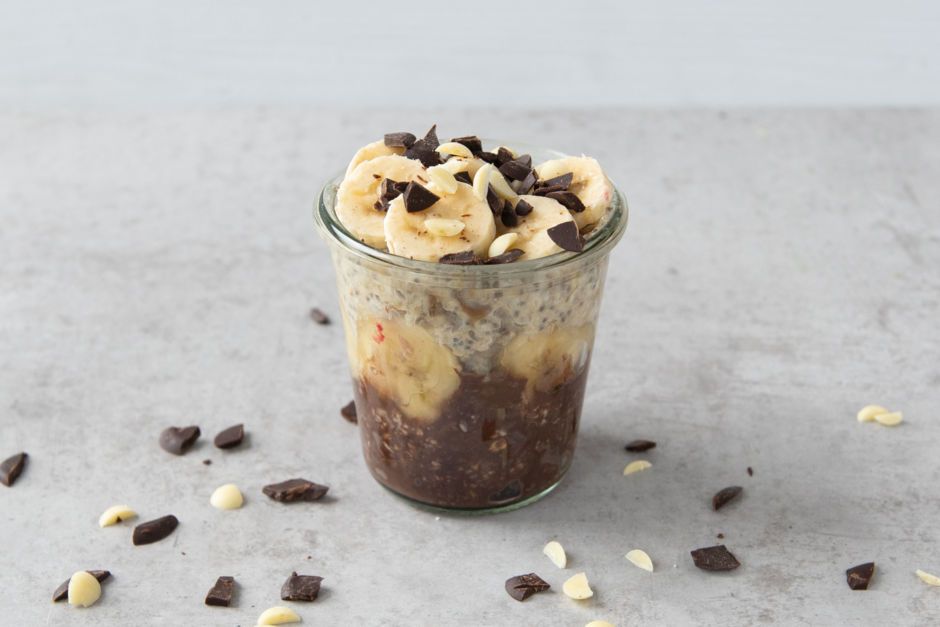Rezeptbild: Schoko-Bananen-Overnight Oat