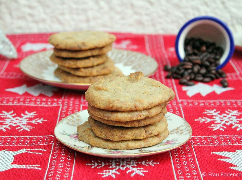 Rezeptbild: Espresso-Kekse mit weißer Schokolade
